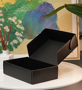 black cardboard box