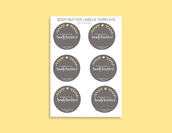 Body Butter Label
