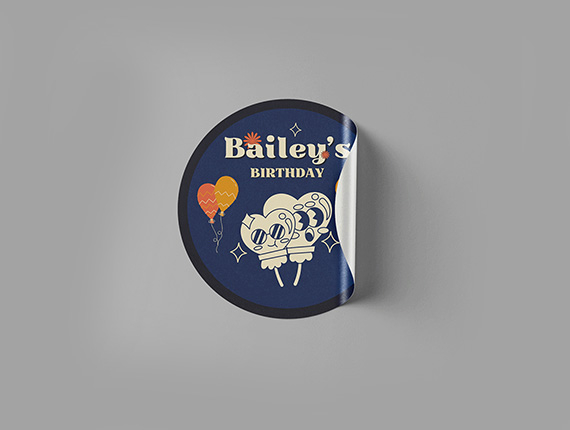 circle logo sticker