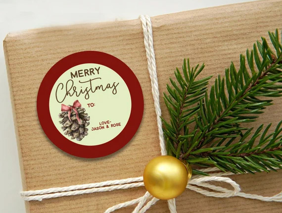 Christmas gift stickers