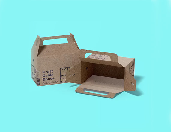 custom kraft gable boxes