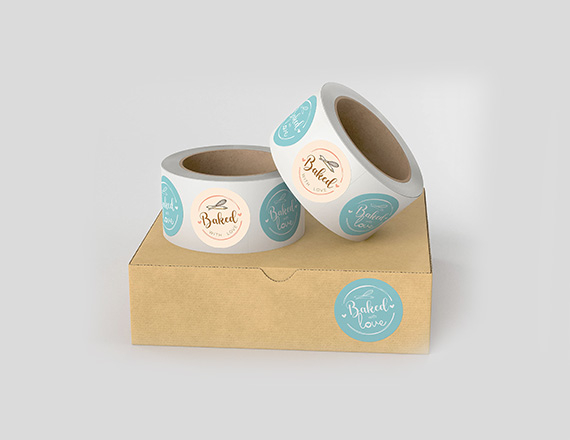 custom packaging circle labels