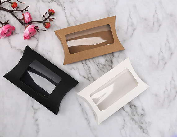 custom pillow boxes with window