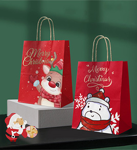customized christmas paper bags packaging