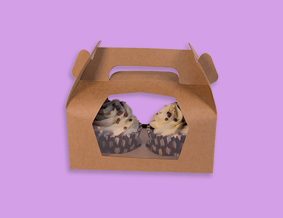 kraft paper cupcake boxes