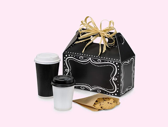 printed black gable boxes