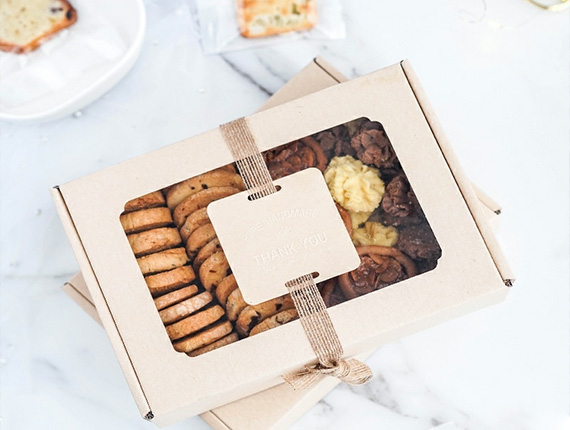 small cookie boxes with window