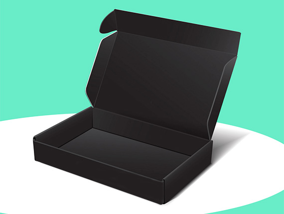 whole black cardboard box