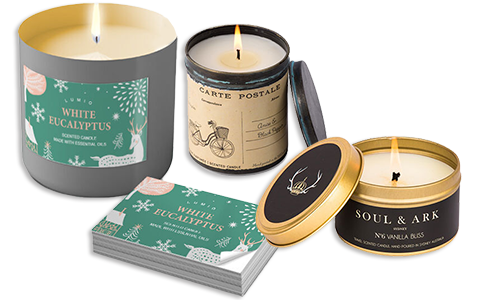 how to make candle labels