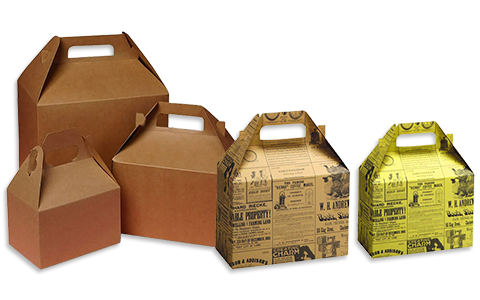 kraft gable box