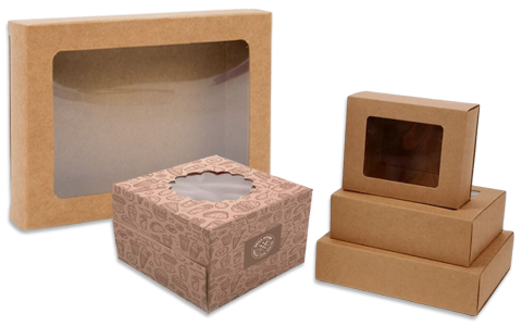 kraft paper boxes with window