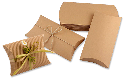 kraft pillow boxes